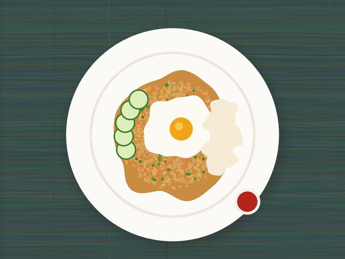 Nasi goreng met gebakken ei