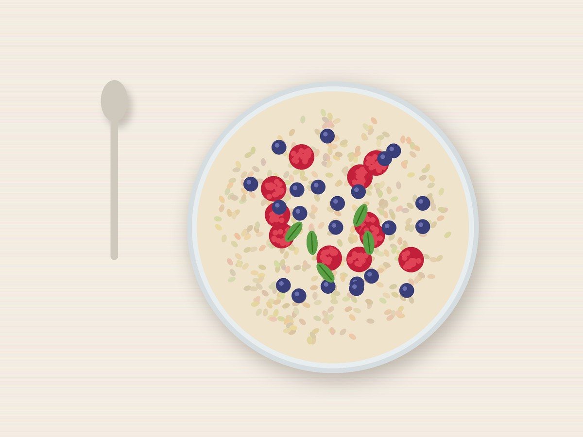 Overnight oats met rood fruit